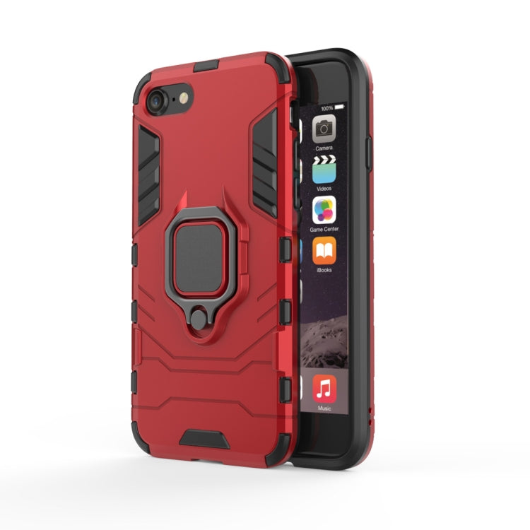 PC + TPU Shockproof Protective Case for iPhone 8 Plus & 7 Plus, with Magnetic Ring Holder, For 8P & 7P
