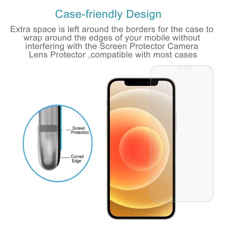 For iPhone 12 / 12 Pro 10pcs 0.26mm 9H 2.5D Tempered Glass Film (Open Hole), For iPhone 12 / 12 Pro