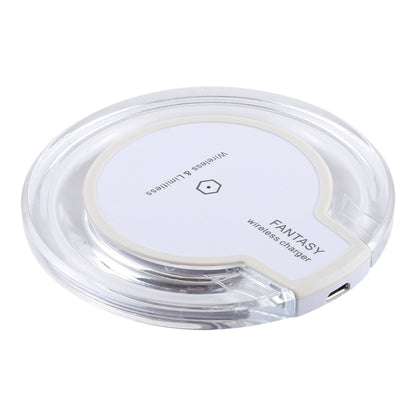 FANTASY 5V 1A Output Qi Standard Ultra-thin Wireless Charger with Charging Indicator, Support QI Standard Phones, FANTASY White, FANTASY 5V 1A