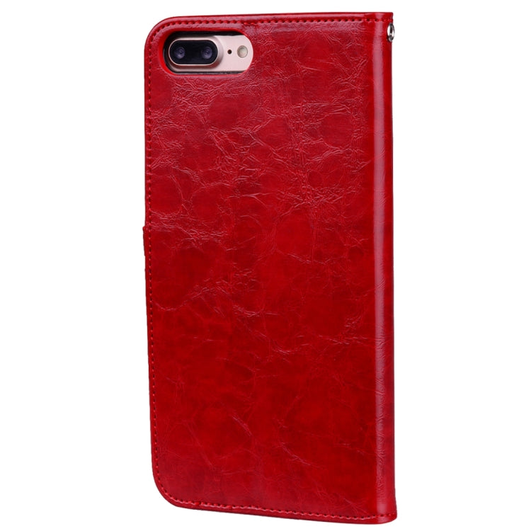 For iPhone 8 Plus & 7 Plus Business Style Oil Wax Texture Horizontal Flip Leather Case with Holder & Card Slots & Wallet, For 8P & 7P, For iPhone 8P & 7P