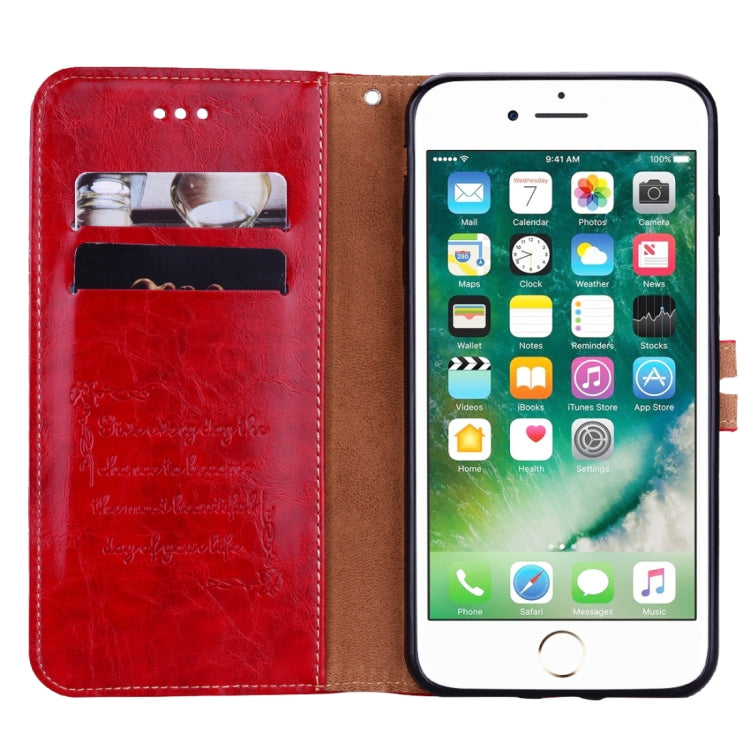 For iPhone 8 Plus & 7 Plus Business Style Oil Wax Texture Horizontal Flip Leather Case with Holder & Card Slots & Wallet, For 8P & 7P, For iPhone 8P & 7P