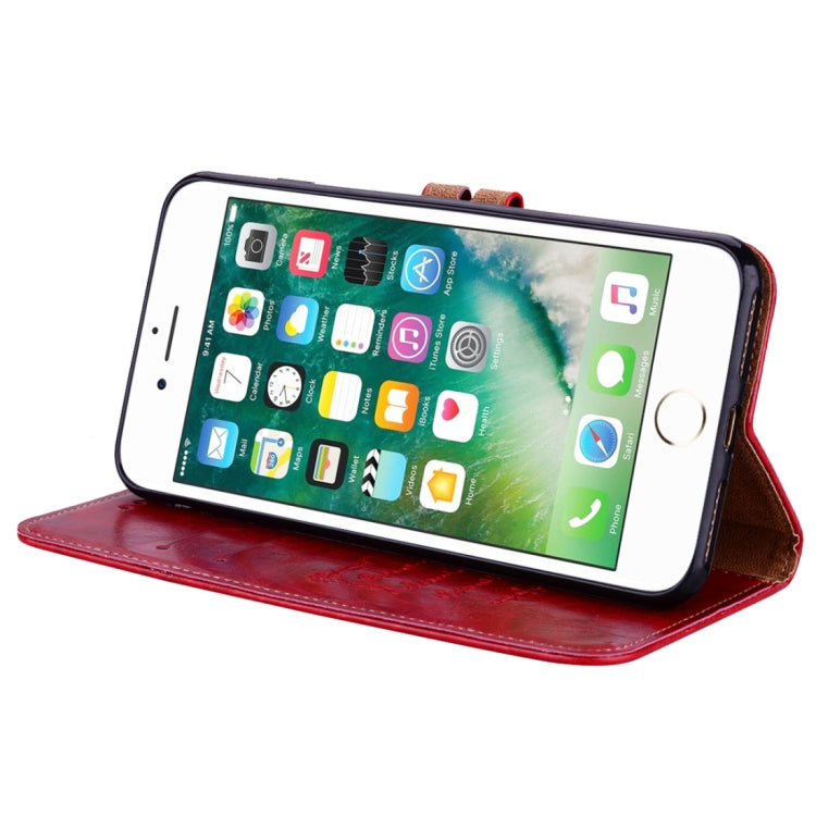 For iPhone 8 Plus & 7 Plus Business Style Oil Wax Texture Horizontal Flip Leather Case with Holder & Card Slots & Wallet, For 8P & 7P, For iPhone 8P & 7P