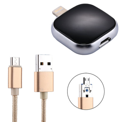 RQW-18S 8 Pin 32GB Multi-functional Flash Disk Drive with USB / Micro USB to Micro USB Cable, RQW-18S Black