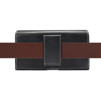 Men Lambskin Texture Multi-functional Universal Mobile Phone Waist Pack Leather Case for 5.5 Inch or Below Smartphones, For 5.5 Inch
