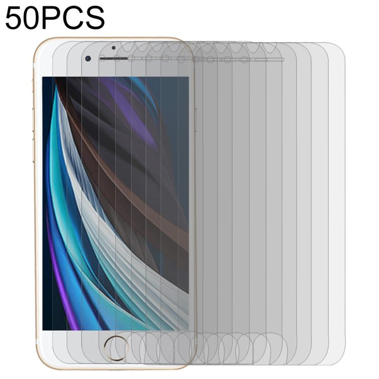 For iPhone SE 2022 / SE 2020 50pcs Large Arc EdgeTempered Glass Film, For iPhone SE 2022 (50pcs)