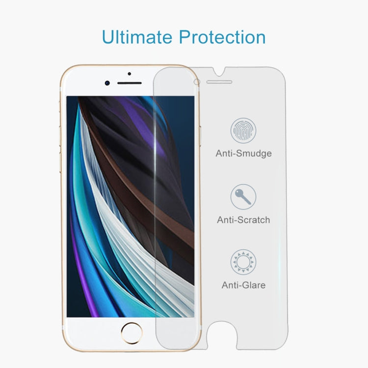 For iPhone SE 2022 / SE 2020 50pcs Large Arc EdgeTempered Glass Film, For iPhone SE 2022 (50pcs)