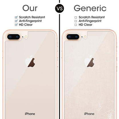 For IPhone 8 Plus & 7 Plus rear membrane 0.3mm 9H hardness 2.5d arc frontier defense explodes high-quality tempered rear membrane, For 8P & 7P