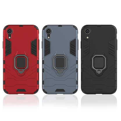 For iPhone XR PC + TPU Shockproof Protective Case with Magnetic Ring Holder, For XR