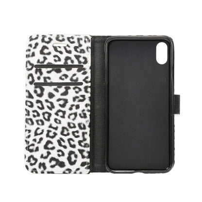 For iPhone XR Leopard Pattern Horizontal Flip Leather Case with Holder & Card Slots, For XR