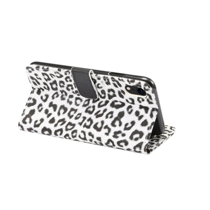 For iPhone XR Leopard Pattern Horizontal Flip Leather Case with Holder & Card Slots, For XR
