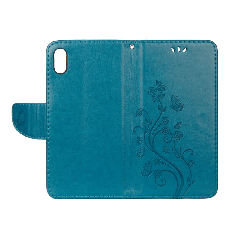 For iPhone XS Max Embossed Butterfly Pattern Horizontal Flip Leather Case with Card Slot & Holder & Wallet & Lanyard, For XS Max