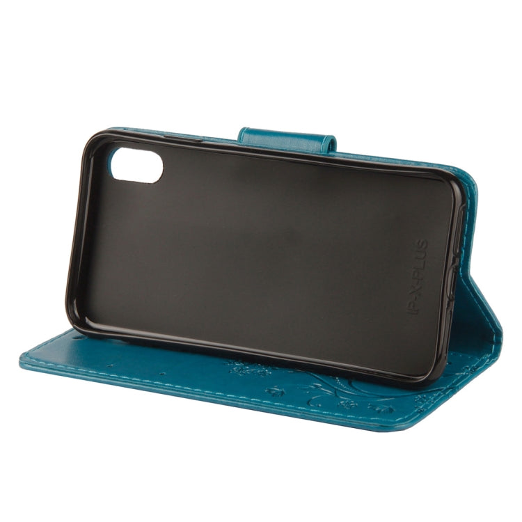 For iPhone XS Max Embossed Butterfly Pattern Horizontal Flip Leather Case with Card Slot & Holder & Wallet & Lanyard, For XS Max