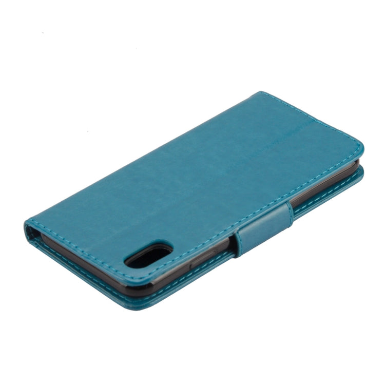 For iPhone XS Max Embossed Butterfly Pattern Horizontal Flip Leather Case with Card Slot & Holder & Wallet & Lanyard, For XS Max
