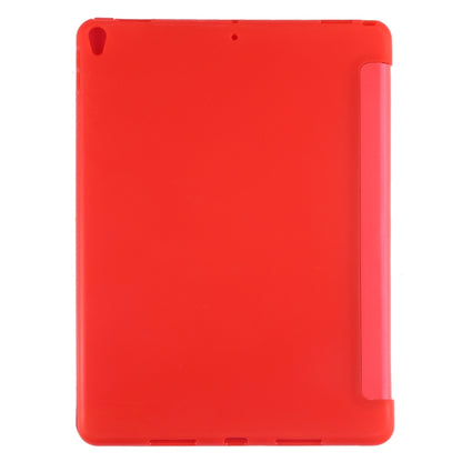 PU Plastic Bottom Case Foldable Deformation Left and Right Flip Leather Case with Three Fold Bracket & Smart Sleep for iPad Air3 2019