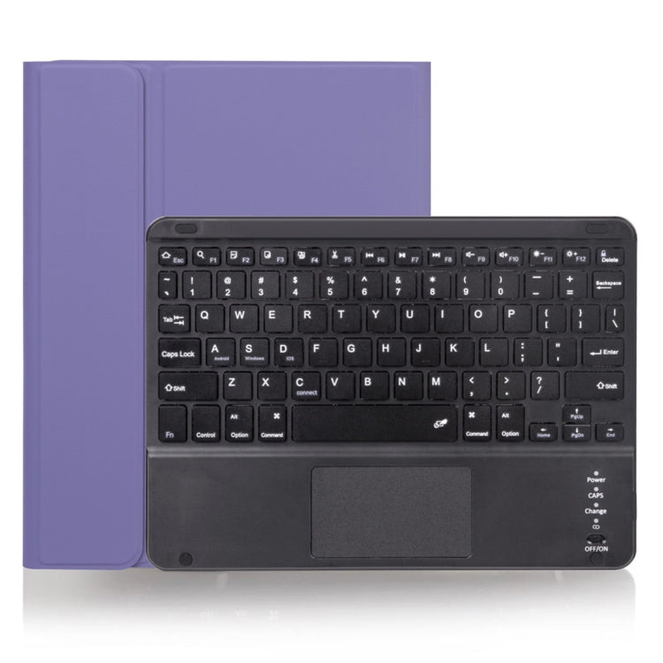 X-11BC Skin Plain Texture Detachable Bluetooth Keyboard Tablet Case for iPad Pro 11 inch 2020 / 2018, with Touchpad & Pen Slot