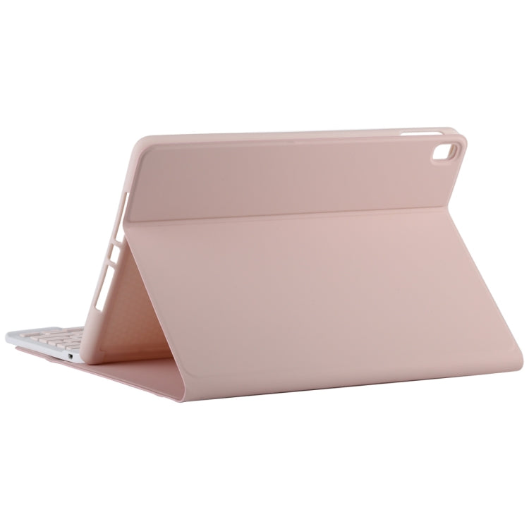 TG11B Detachable Bluetooth Pink Keyboard + Microfiber Leather Tablet Case for iPad Pro 11 inch (2020), with Pen Slot & Holder, Pink Keyboard