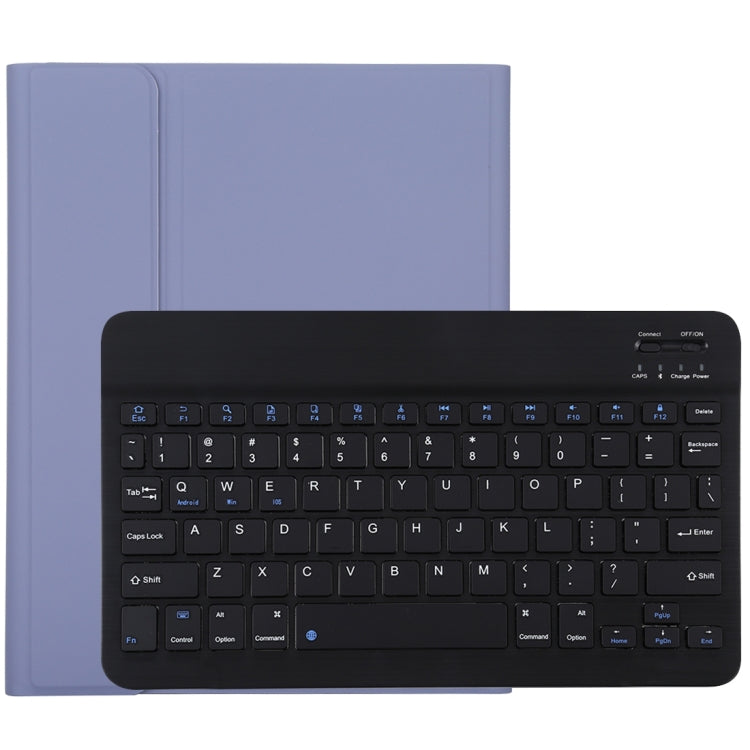 TG11B Detachable Bluetooth Black Keyboard + Microfiber Leather Tablet Case for iPad Pro 11 inch (2020), with Pen Slot & Holder, Black Keyboard