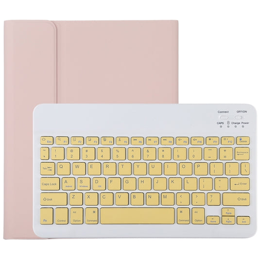 TG11B Detachable Bluetooth Yellow Keyboard + Microfiber Leather Tablet Case for iPad Pro 11 inch (2020), with Pen Slot & Holder, Yellow Keyboard
