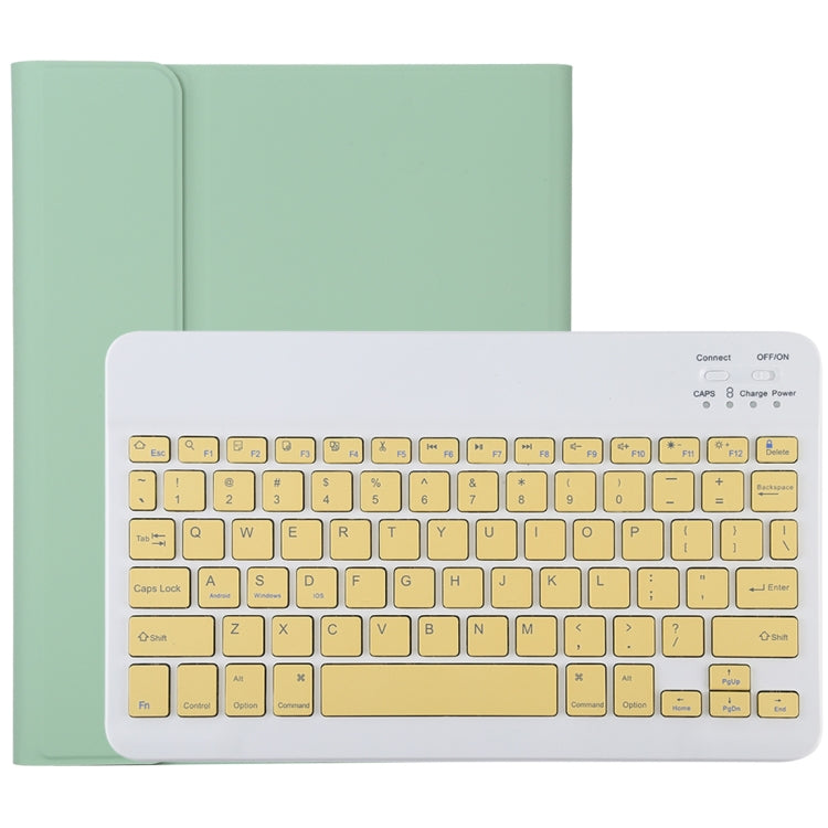 TG11B Detachable Bluetooth Yellow Keyboard + Microfiber Leather Tablet Case for iPad Pro 11 inch (2020), with Pen Slot & Holder, Yellow Keyboard