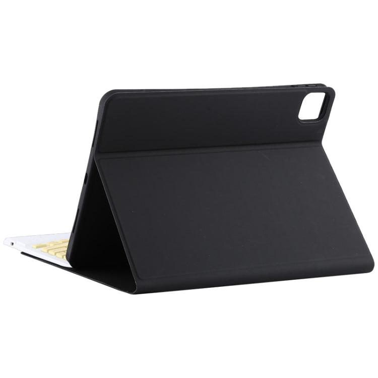 TG11BC Detachable Bluetooth Yellow Keyboard Microfiber Leather Tablet Case for iPad Pro 11 inch (2020), with Touchpad & Pen Slot & Holder, Yellow Keyboard