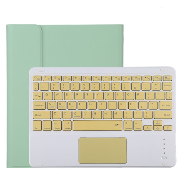 TG11BC Detachable Bluetooth Yellow Keyboard Microfiber Leather Tablet Case for iPad Pro 11 inch (2020), with Touchpad & Pen Slot & Holder, Yellow Keyboard