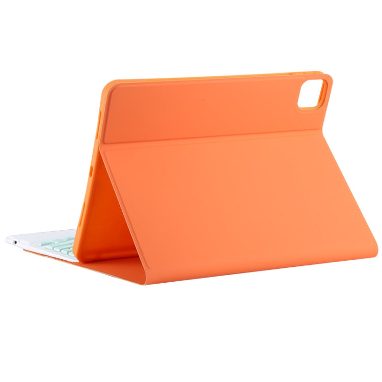 TG11BC Detachable Bluetooth Green Keyboard Microfiber Leather Tablet Case for iPad Pro 11 inch (2020), with Touchpad & Pen Slot & Holder, Green Keyboard