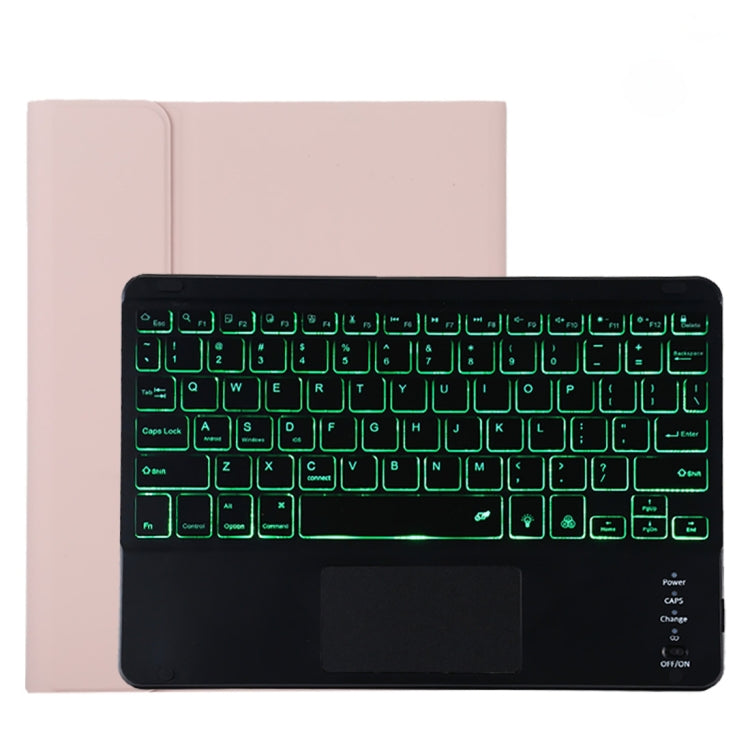 TG11BCS Detachable Bluetooth Black Keyboard Microfiber Leather Tablet Case for iPad Pro 11 inch (2020), with Backlight & Touchpad & Pen Slot & Holder, Black Keyboard