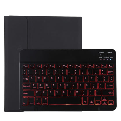 TG11BS Detachable Bluetooth Black Keyboard + Microfiber Leather Tablet Case for iPad Pro 11 inch (2020), with Backlight & Pen Slot & Holder, Black Keyboard