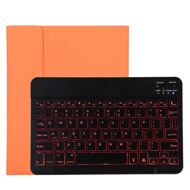 TG11BS Detachable Bluetooth Black Keyboard + Microfiber Leather Tablet Case for iPad Pro 11 inch (2020), with Backlight & Pen Slot & Holder, Black Keyboard