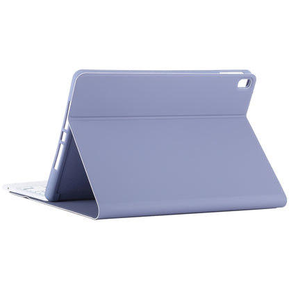 TG-102BCS Detachable Bluetooth White Keyboard + Microfiber Leather Tablet Case for iPad 10.2 inch / iPad Air (2019), with Touch Pad & Backlight & Pen Slot & Holder, White Keyboard
