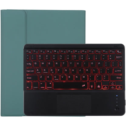 TG-102BCS Detachable Bluetooth Black Keyboard + Microfiber Leather Tablet Case for iPad 10.2 inch / iPad Air (2019), with Touch Pad & Backlight & Pen Slot & Holder, Black Keyboard