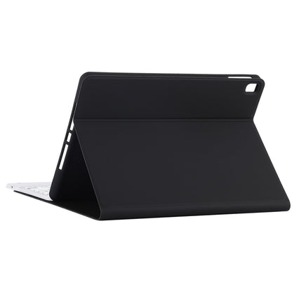 TG-102BC Detachable Bluetooth White Keyboard + Microfiber Leather Tablet Case for iPad 10.2 inch / iPad Air (2019), with Touch Pad & Pen Slot & Holder, White Keyboard