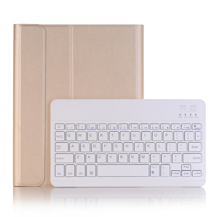 A102B For iPad 10.2 inch 2019 Ultra-thin Detachable Bluetooth Keyboard Leather Tablet Case with Stand & Pen Slot Function, A102B Rose Gold, A102B Black, A102B Gold, A102B Blue