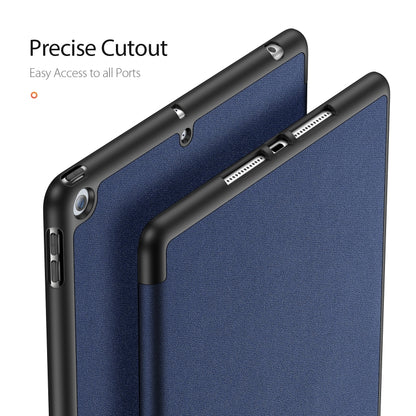 For iPad 10.2 DUX DUCIS Domo Series Horizontal Flip Magnetic PU Leather Case with Three-folding Holder & Pen Slot & Sleep / Wake-up Function, For iPad 10.2