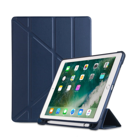 Multi-folding Shockproof TPU Protective Case for iPad 9.7 (2018) / 9.7 (2017) / air / air2, with Holder & Pen Slot, iPad 9.7 (2018) / 9.7 (2017) / air / air2
