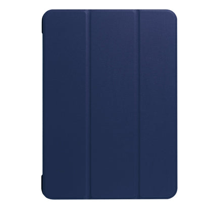 For iPad Pro 10.5 inch PU Litchi Texture 3-folding Smart Case Clear Back Cover with Holder