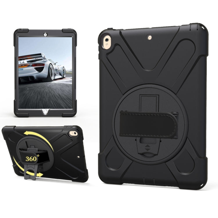 For iPad Pro 10.5 inch 360 Degree Rotation PC + Silicone Protective Case with Holder & Hand-strap, For iPad Pro 10.5 inch