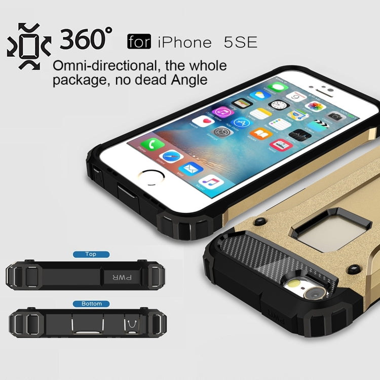 Tough Armor TPU + PC Combination Case for iPhone SE & 5 & 5s, For 5 & iPhone 5S & iPhone SE