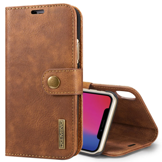 For iPhone X / XS DG.MING  Crazy Horse Texture Horizontal Flip Detachable Magnetic Protective Case with Holder & Card Slots & Wallet, iPhone X, iPhone  X, For  X