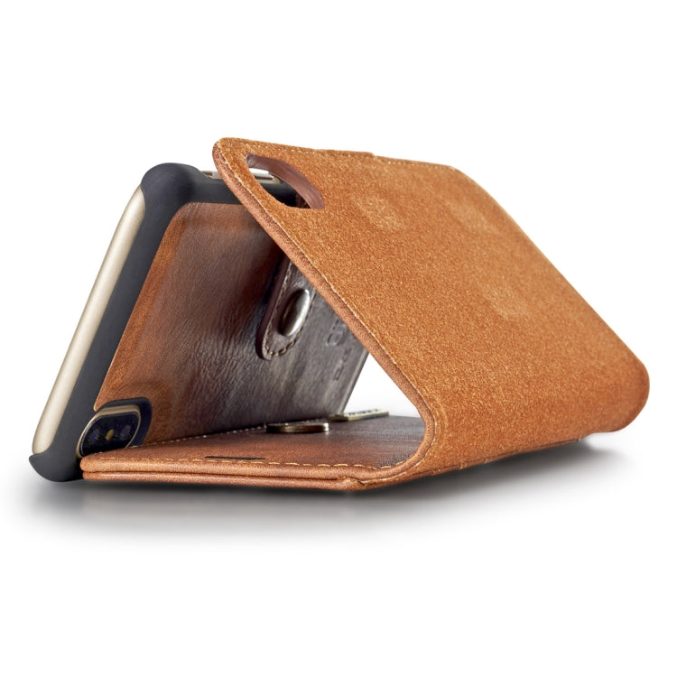 For iPhone X / XS DG.MING  Crazy Horse Texture Horizontal Flip Detachable Magnetic Protective Case with Holder & Card Slots & Wallet, iPhone X, iPhone  X, For  X