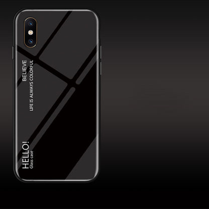 For iPhone X / XS Gradient Color Glass Case, iPhone X / XS