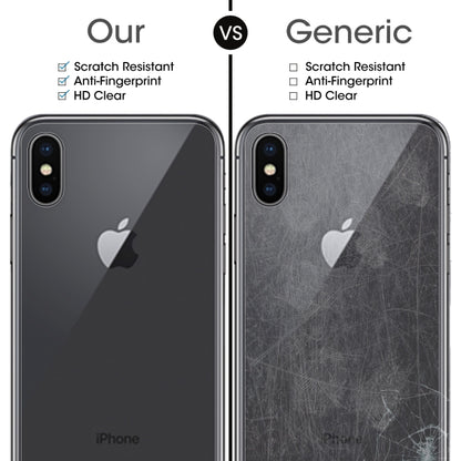 For iPhone X / XS Transparent Tempered Glass Back Screen Protector, For X