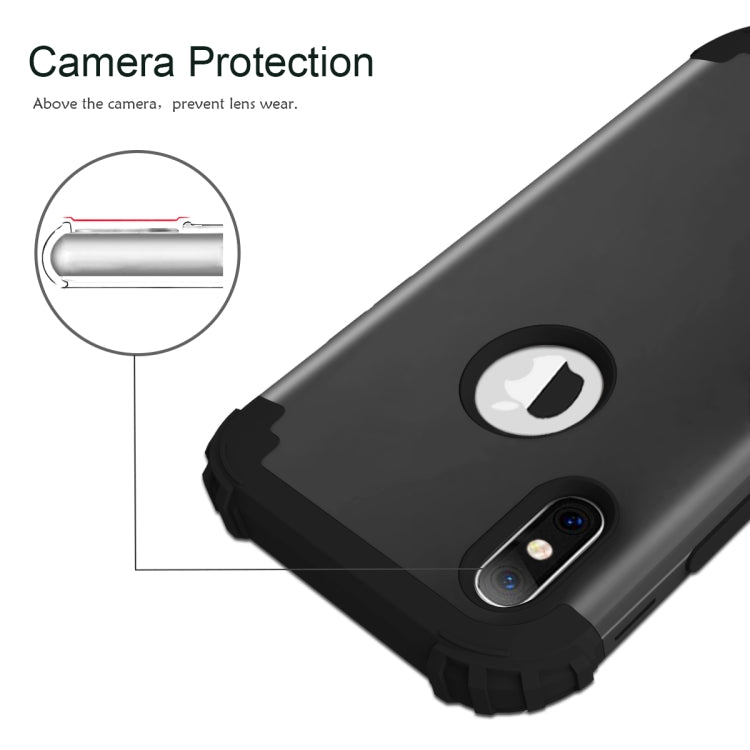 For iPhone X / XS Diamond Series Electroplating PC +  Silicone Protective Case, For iPhone X, For X