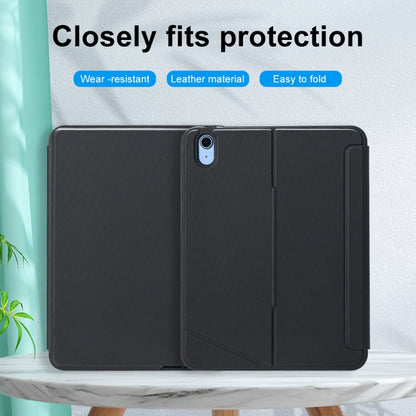 T10-AS For iPad 11 2025 / iPad 10th Gen 10.9 2022 Touch Backlight Split Type Bluetooth Keyboard Leather Case, T10-A