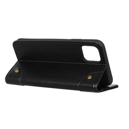 For iPhone 11 Pro Max Copper Buckle Nappa Texture Horizontal Flip Leather Case, with Holder & Card Slots & Wallet, For XI Max (2019)