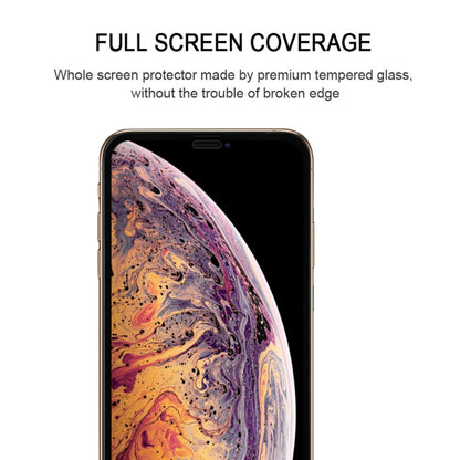 For iPhone XS Max 9H 2.5D Ultrathin Silk-screen Carbon Fiber Full Screen Protector Film, For iPhone XS Max Black 2.5D