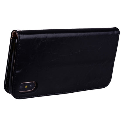 For iPhone XS Max Business Style Oil Wax Texture Horizontal Flip Leather Case with Holder & Card Slots & Wallet, For iPhone XS Max