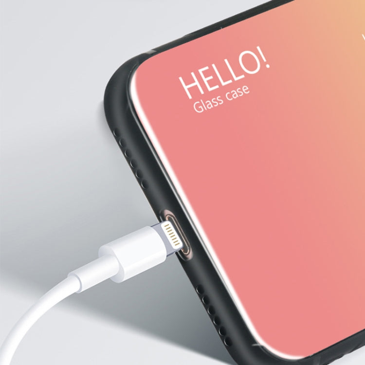 For iPhone XS Max Gradient Color Glass Case, iPhone XS Max