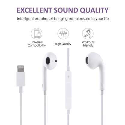 GL069 8 Pin Port Bluetooth Module Pop-up Window Wired Stereo Earphones with Mic, GL069