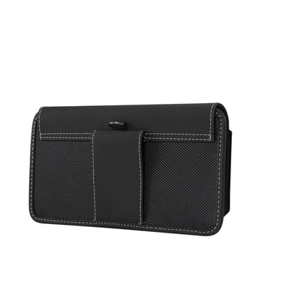 For iPhone XS Max Men Universal Oxford Cloth Portable Mobile Phone Waist Pack Leather Case / Huawei Mate 20 / 6.3 Inch or Below Smartphones